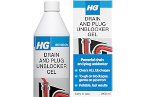 HG Drain & Plug Unblocker Gel – Effective Sink, Toilet & Pipe Cleaner for Tough Clogs - 1L