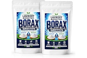 Borax pulveralternativ och substitut dubbelpack (1 800 g/60 tvättar) – tvättläsk och bakande läsk blandning för tvättare, fläckborttagning och universalrengöring