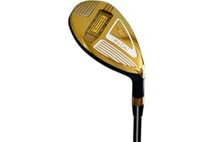wazaki Japan WL-III Hybrid Iron USGA R A Rules Single Golfschläger mit Schlägerhaube, 29 Grad Loft, steifer Flex, 67 g Graphitschaft, Maraging Steel, Gold Finish, Rechtshänder, Grip60