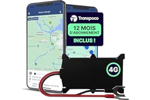 Transpoco FMC880 Traceur GPS Auto 4G - Localisation en Temps Réel avec SIM Incluse - Abonnement 12 Mois, Historique, Geofencing Illimité, Alertes Maintenance et Antivol