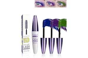 LESTPOLA 5D Mascara Volume et Longueur Bleu Violet Vert,3Pcs Mascara Extension de Cils Effet Volume,Longlasting Waterproof et Longue Tenue,Eye Lashes Mascara Thick Curling Mascara de Couleur pour Femmes Fille