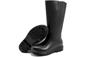 Yenxapei Botas Agua Goma Hombre Altas, Botas Lluvia de Jardín Impermeables Forradas Largas