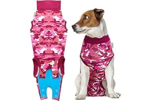 Suitical Kombinezon rekonwalescencyjny dla psa, XS, różowy kamuflaż