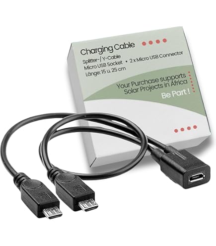 90 Gradi Cavo Micro USB, Micro USB 1 A 2 Y Splter Cavo Ad Angolo Retto 2 Maschio A Femmina Converter Ad Alta Veloc&agrave; Cavo Di Ricarica
