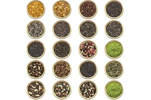 VAHDAM, World 20 Tea Sampler - Black, Green, Chai, Herbal & More | Assorted Loose Leaf Gift Set Variety Pack | Tea Gift Ideas for Women & Men