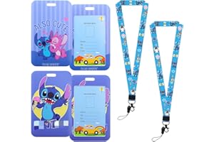 SIDESEA Ausweishülle mit Band, 2 Stücke Kartenhalter Kinder Schlüsselband Personalisiert Fahrkartenhülle Busfahrkarten Kartenhülle Hartplastik Lanyard mit Kartenhülle Card Sleeves