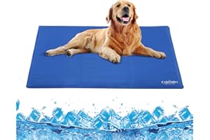 CAROMIO Haustier Kühlmatte, Dog Cooling Mat Kühlmatte für Hund Katzen Haustier Selbstkühlende Matte Hundematte Kühlkissen Pad Hunde-Kühlkissen Pet Cooling Pad 90×50 cm