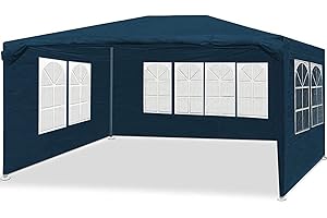 MaxxGarden Tonnelle de Jardin - Barnum Pliant 3x4m - UV 50+ - Tonnelle de Jardin Exterieur - 12m² - Pavillon - Tente de Jardin - 6 Parois Enroulables - 4 Fenêtres - Bleu