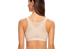 MELENECA Damski biustonosz bez fiszbin pooperacyjnych z podparciem pleców z przodu