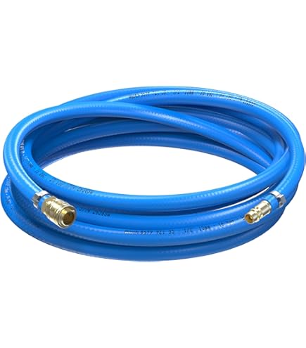 AUPROTEC Persluchtslangset, 10 mm diameter, binnen, 50 m, pvc-slang, met Prevost S1 veiligheidskoppeling voor persluchtcompressor, AUPROTEC compressorslang, zeer flexibel