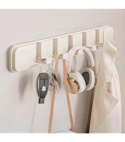 Zusammenklappbare Wandgarderobe Mit Saugnäpfen - 5 Haken, Piano-design