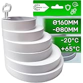 Universal PVC Extractor Hood Pipe Reducer for Round Pipe &Oslash;160-80mm | for Ventilation Systems - 5 Year Warranty - ONIX TECH