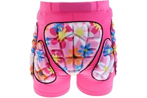 SM SunniMix Deluxe Padded Figure Skating Shorts for Kids Boys And Girls – 3D Pads for Hips Tailbone & Butt - Choice of Colors & Sizes, Pink, XXS