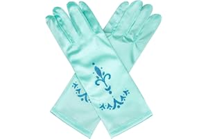 LUYANFX Guantes de Princesa Niña, Disfraz Accesorios de Princesa, Princesa Guantes Satén, para Niñas Cumpleaños Fiesta Carnaval Halloween Navidad Disfraz Accessorio