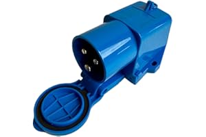 ADVENTURE OUTDOOR SUPPLIES 240V 16A Surface Mounted Mains Inlet Socket – CEE 3-Pin Caravan Hookup Point with Splashproof Flap – External Electrical Connector for Motorhomes, Campervans, Caravans & Trailers