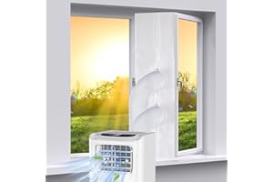 400cm Klimaanlage Fensterabdichtung für mobile Klimageräte, Wäschetrockner, Ablufttrockner, GLANXY Klimagerät Fenster Klima Abdichtung für Dachfenster, Flügelfenster, Schiebefenster, Kippfenster