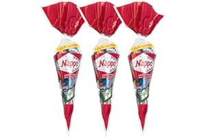 ZAMA4ZINGO Nappo Dark Pointed Bag, 175 g, Dutch Nougat in Pointed Bag with Dark Chocolate Coating, The Original, Chocolate Enjoyment (Pack of 3)