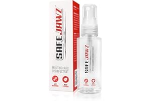 SAFEJAWZ Spray désinfectant pour protège-Dents Nettoyant Anti-microbien à saveur de Menthe. 50 ML