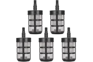 5pcs Suction Hose Filter DBAILY Water Pump Suction Filter with Strainer Hose End Sprayer Double-Layer Encryption Strainer Pressure Washer Washing Machine Water Inlet Common Filter Accessories