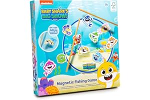 RMS International Nickelodeon Baby Shark's Big Show! Magnetic Wooden Fishing Game Childrens Boys Girls 3+ Toddler Gift Toy, Multicolor