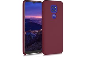 kwmobile Carcasa Compatible con Motorola Moto G9 Play/Moto E7 Plus Funda - Case TPU y Silicona antigolpes - Apto Carga inalámbrica - Rojo lacre
