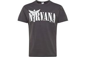 Amplified - Men's Rock Band T-Shirt - Nirvana in Utero (Grey) (S-XL)