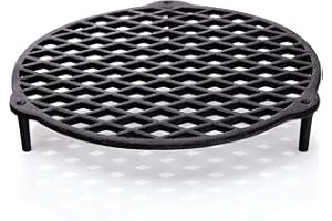 ‎BBQ NERD BBQ-Nerd Stapelrost aus Gusseisen Ø 30cm für 13,6L Topf - Einsatz zum Dampfgaren im Dutch Oven - Grillrost Feuerrost Untersetzer