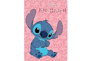 arlis Lilo Stitch Disney Fleecedecke, Rosa, 100 x 140 cm (Plaid Lilo and Stitch)