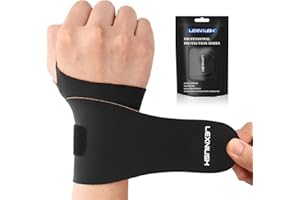 Lexniush Bandages de Poignet Réglables pour Canal Carpien, Arthrose, Tendinite Et Entorse, Soulagement de la Douleur, Orthèse Poignet Droit pour le Sport, Fitness, Travail, Femme et Homme, Noir