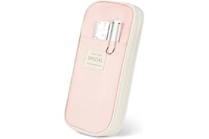 AOOSU Expandable Pencil Case, Large Capacity Pencil Cases Portable Beautiful Stationery Organizer for Boys Girls Teen College Students School Adults & Office Supplies Pink