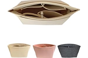 DongMaple Filz Taschenorganizer für Frauen, Taschen Organizer Shopper, Handtaschen Organizer Tasche Innentasche, Beige S
