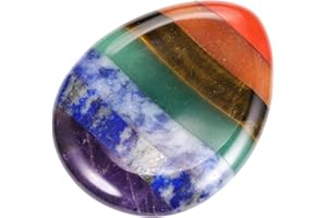 AHLMA Piedras Naturales Curativas Piedras Energeticas Cristales Curativos Adecuado para Equilibrar la Energía de los Chakras Hacer Joyas y Eliminar Emociones Negativas(Forma de Gota de Agua)