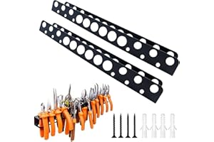 LEBOKJ 2 pièces Organisateur de Tournevis,40 cm outil de support mural,outil de support mural avec vis et tube d'expansion,Support de Tournevis,Étagère Murale Porte-Outils,pour garage atelier & ménage