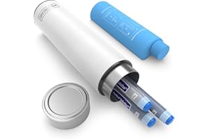 ‎DISONCARE DISONCARE 60H 4 Insulin Pen Kühltasche 2-8 Grad Medikamente Kühltasche für Reisen TSA kleine Kühlbox Diabetiker Tasche für unterwegs mit 2 Kühlakkus | QR Medizinische Aufkleber(Polar Weiß)