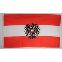 Österreich Flagge Mit Adler Wappen – Ca. 90x150 Cm, Wetterfest, Beidseitig Bedruckt Für Innen & Außen