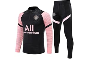 KOBZIO 2022 Paris Fußball Trainingsanzug ,Paris Trainingsanzug Anzug Paris Football Tracksuit Langarm-Sportbekleidung Atmungsaktives Sporttraining Fitness Laufanzug Kinder Jungen.