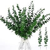 Chenguo10 PCS Real Touch Leaf Künstlicher Eukalyptusstamm Faux Eukalyptus Hochzeitsstrauß Herzstück Home Decor (Grün)
