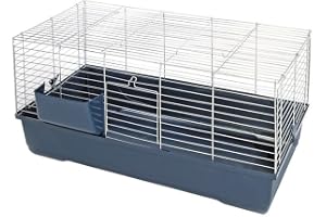 KERBL PET Baldo Flat 82710 Smådjursbur, Mörkblå, 100 x 53 x 46 cm