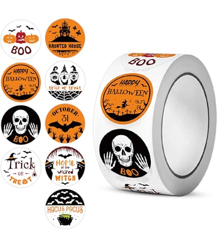 Set 40 adesivi per foto di Halloween, photo booth