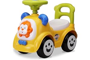 LuvLap Sunny Ride on & Car for Kids with Music & Horn Steering, Push Car for Baby with Backrest, Safety Guard, Under Seat Sto
