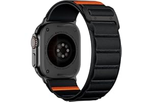 Bandletic Kompatibel mit Apple Watch Ultra 2/Ultra 3 Armband, Nylon Weich Sport Atmungsaktiv Breit Band mit G-Haken für Apple Watch Ultra 49mm, Series 11/10 46mm, 9/8/7 45mm, SE 6/5/4 44mm, 3/2/1 42mm
