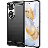Microcase Honor 90 i&ccedil;in Brushed Carbon Fiber Silikon TPU Kılıf- Siyah AL3332