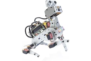 SUNFOUNDER PiDog KI-Roboterhund-Kit für Raspberry Pi 5/4/3B+/Zero 2W, LLMs ChatGPT-4o/Gemini/Grok, Sprach- & Videoerkennung, Python, App-Steuerung, Akku, Gyroskop, Kamera (RPI Nicht enthalten)