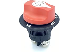 IRYNA Interruttore Stacca Batteria,Interruttore di isolamento della batteria,12V-48V interruttore di scollegamento della batteria,32 V 100 A CONT 150 A INT Interruttori batteria auto per Barca RV ATV