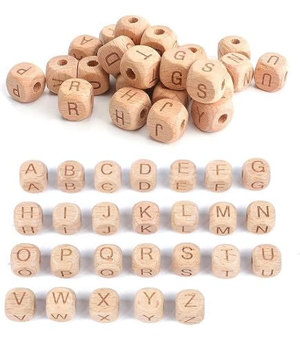 Perles à Crocheter En Bois - Lot De 24 Perles De 20 Mm Avec Trou - Pour Bijoux DIY Et Macramé