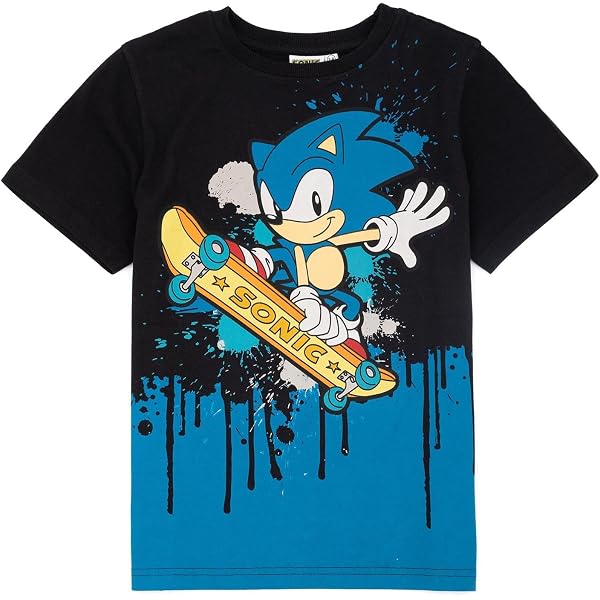Sonic The Hedgehog T-Shirt 2 Pack Enfants | Garçons Filles Sonic