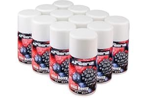 AIRSENZ Air Freshener Aerosol Refill Cans - Automatic Spray Dispenser Refills - 12 x 270ml Cans (Wild Berry)