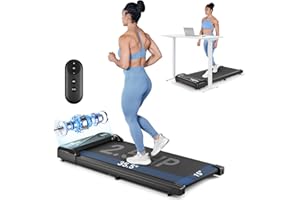THERUN Tapis de Course Portable pour la Maison et Le Bureau, Walking Pad Électrique Moteur 2.5 HP Tapis Roulant 6km/h avec Télécommande, Écran LCD,Capacité 120 KG
