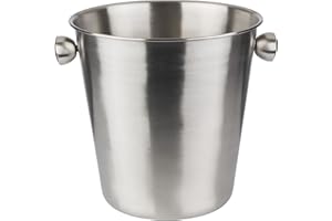 Buddy´s Bar - Secchiello del ghiaccio per vino/champagne, secchiello refrigeratore per bottiglie, glacette, opaco all'interno e all'esterno con solide maniglie a bottone, super robusto, capacità di 4L