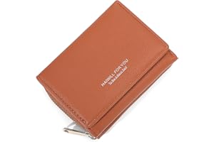 HAIWILL Mini Purse Women's Leather Small Purse Women's Large Capacity Purse Women's Small Purse Women's Purses Many Compartments Large, brown, Minimalist, Compact